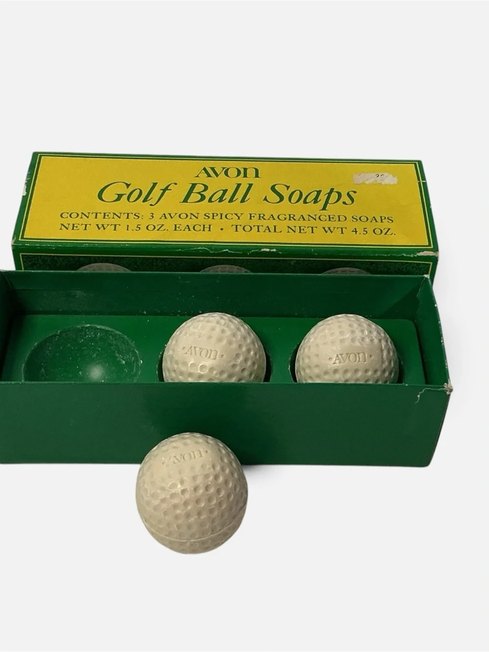 Avon White Golf Ball Soaps Set of 3